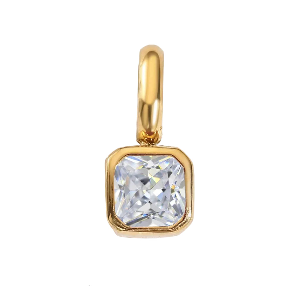 Square Birthstone Pendant