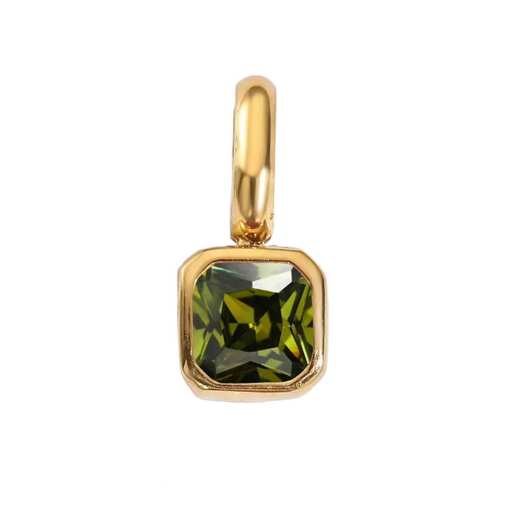 Square Birthstone Pendant