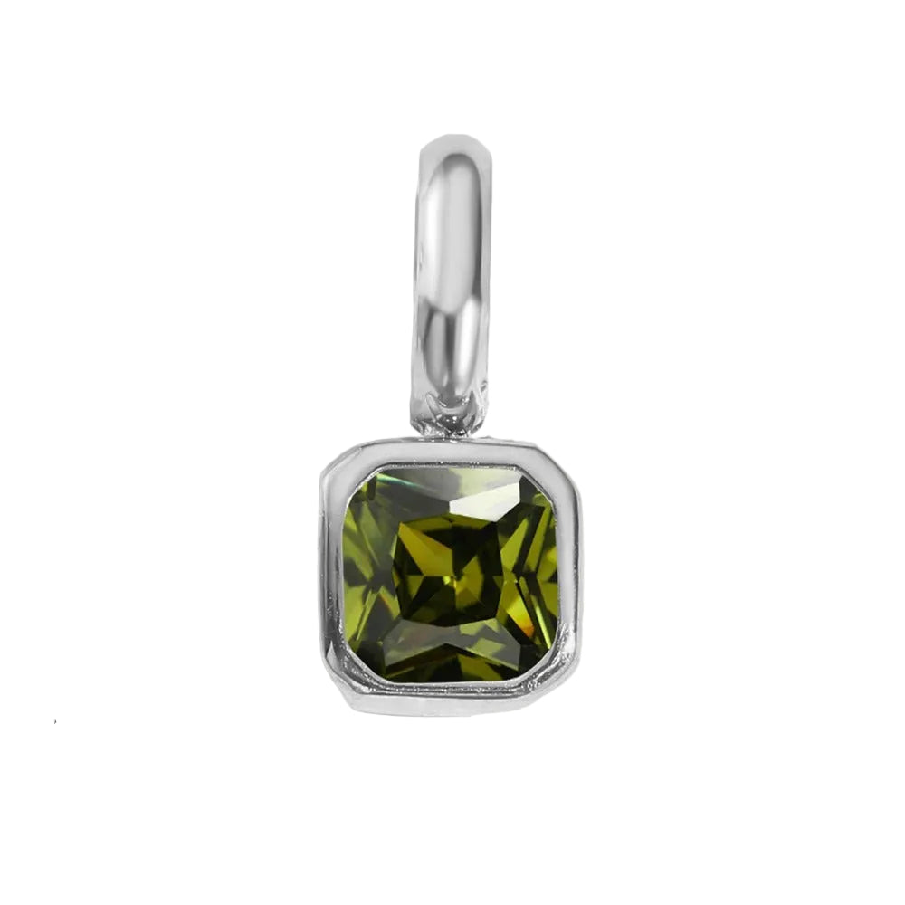 Square Birthstone Pendant