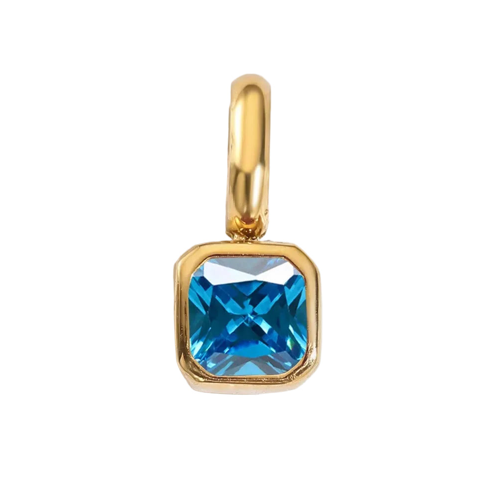 Square Birthstone Pendant