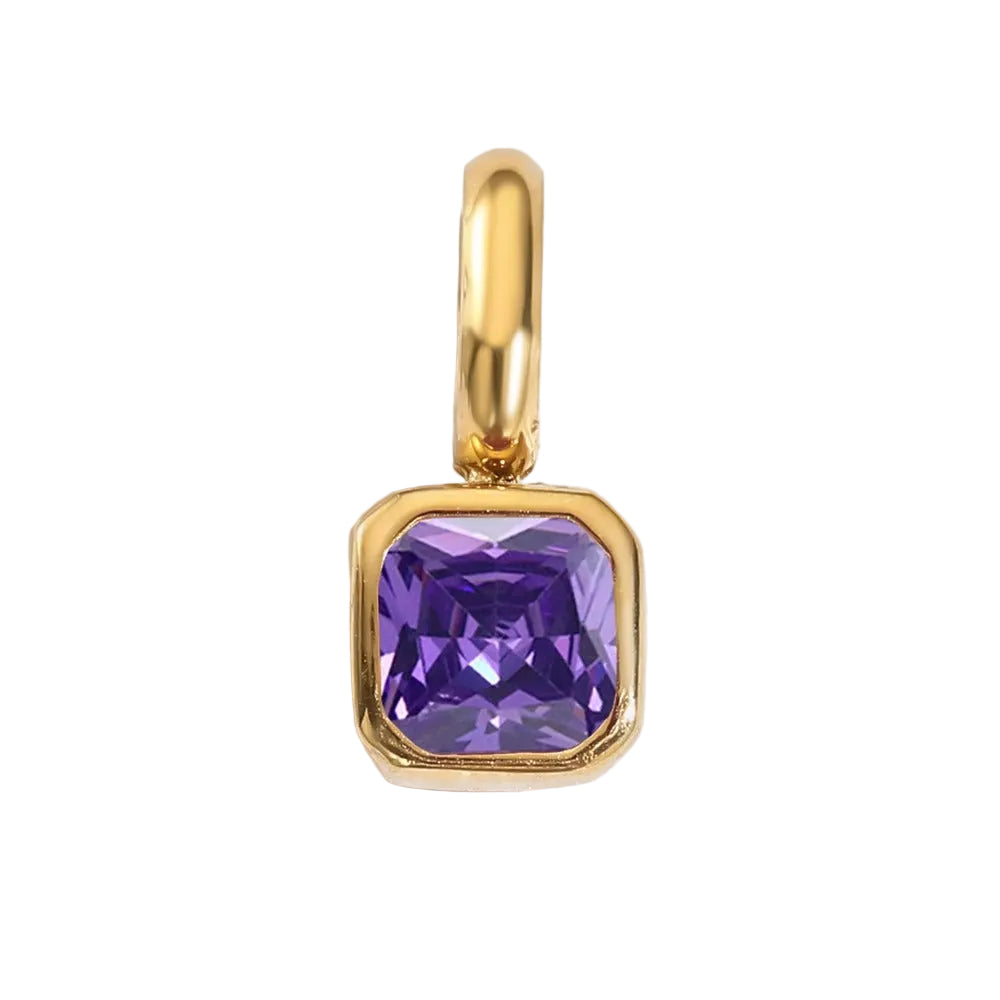Square Birthstone Pendant
