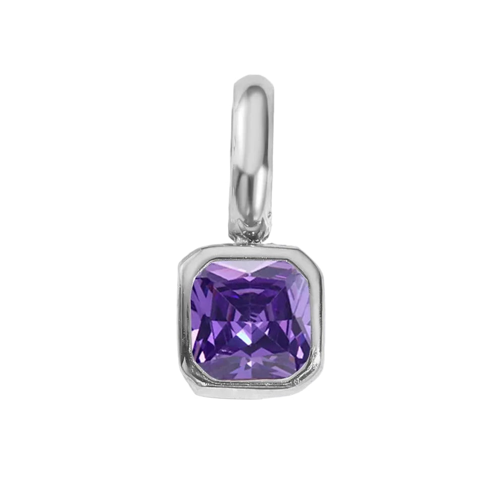 Square Birthstone Pendant