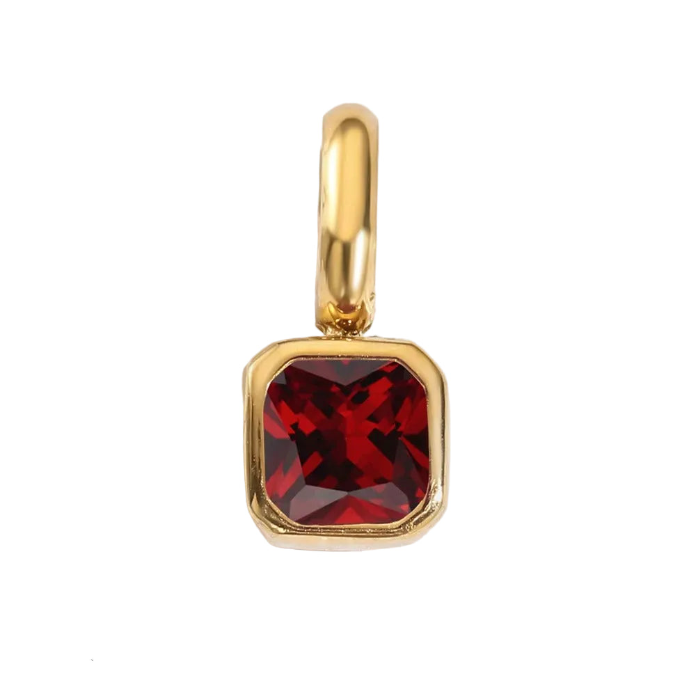 Square Birthstone Pendant