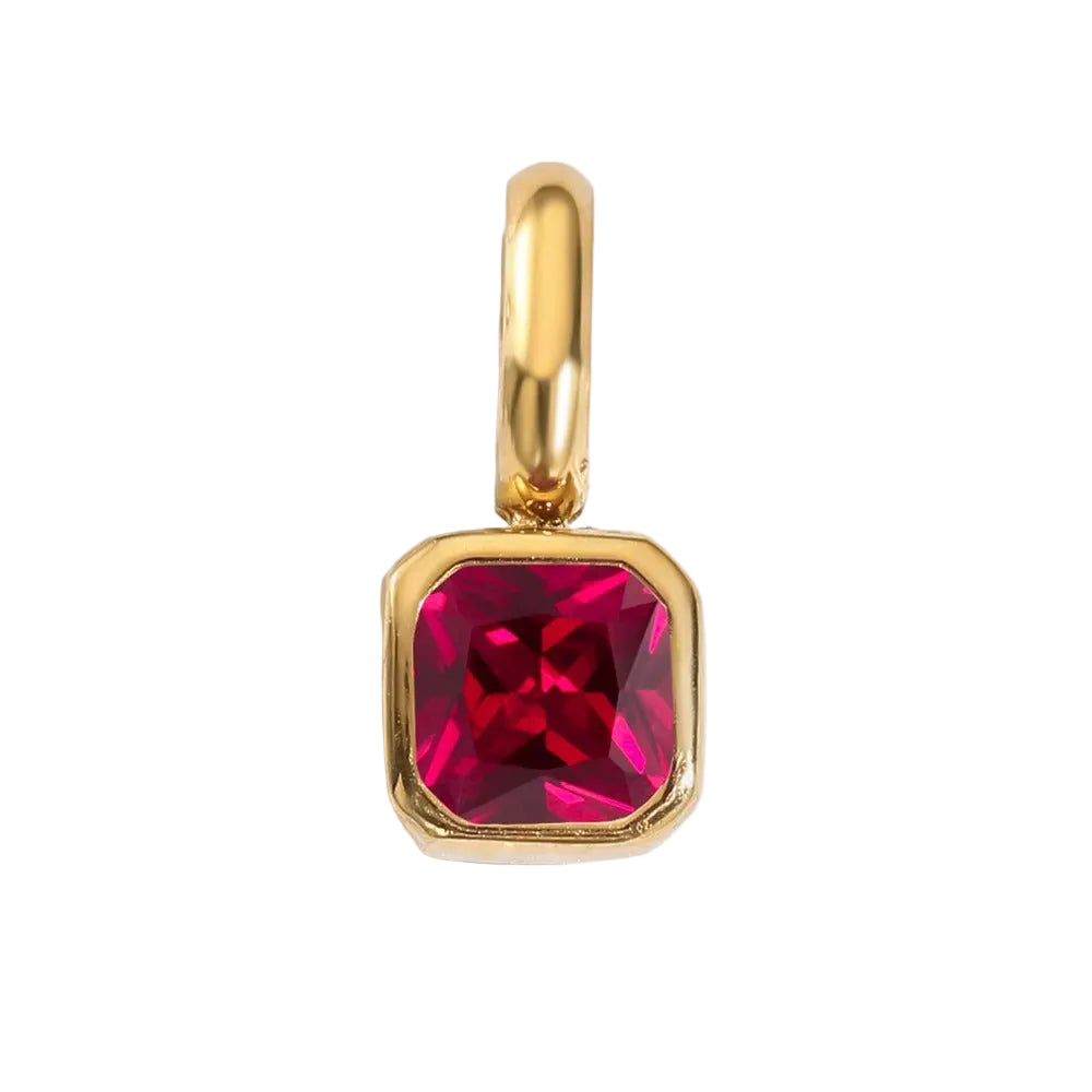 Square Birthstone Pendant