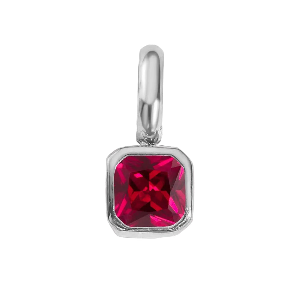 Square Birthstone Pendant