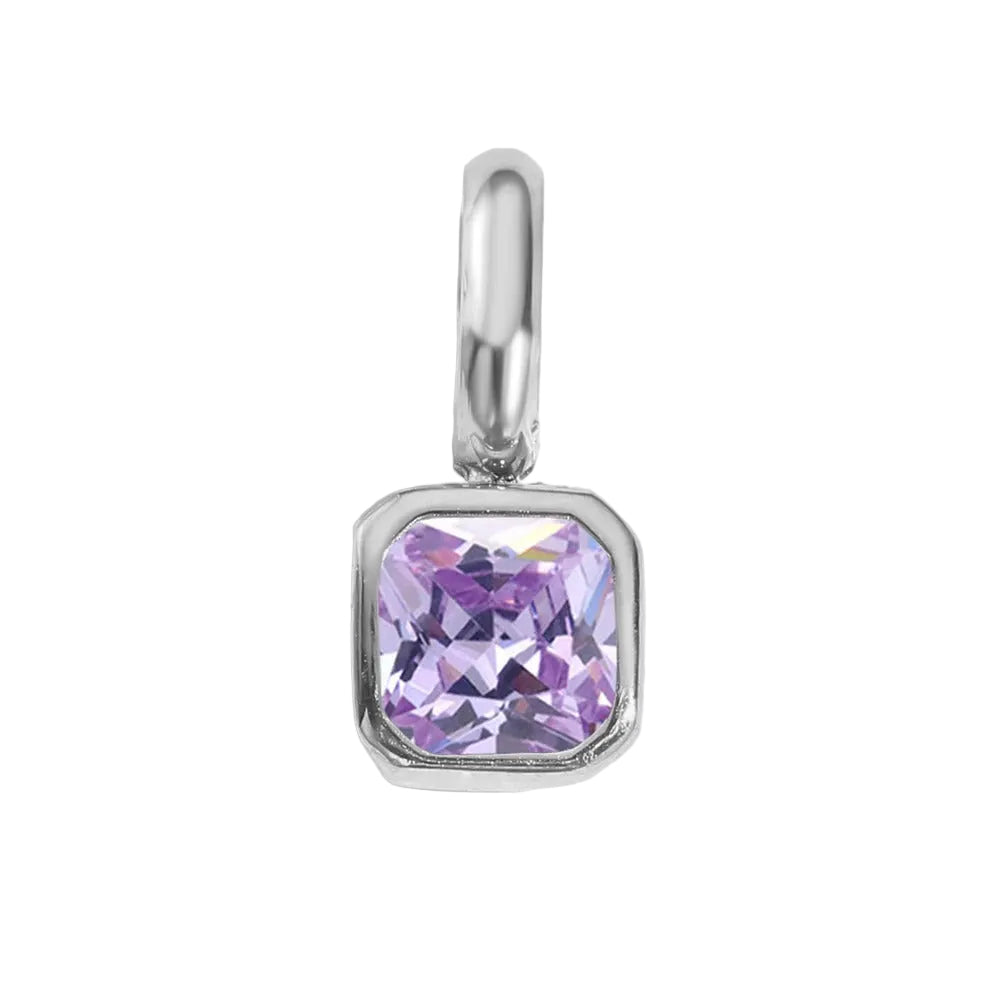 Square Birthstone Pendant