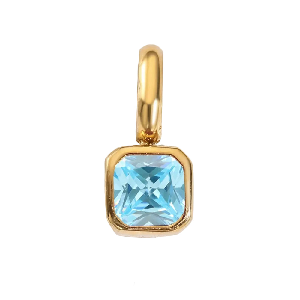 Square Birthstone Pendant