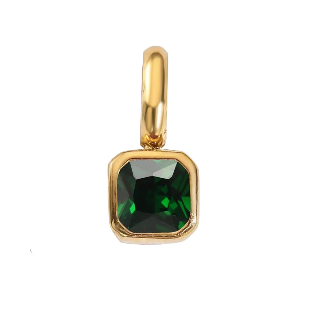 Square Birthstone Pendant