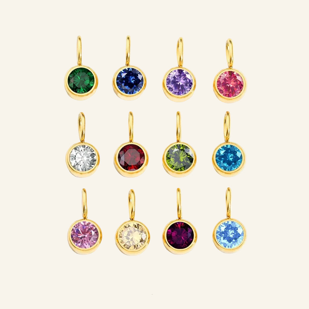 Circular Birthstone Pendant