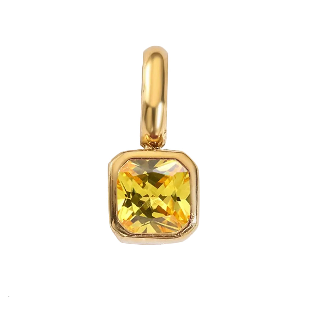 Square Birthstone Pendant