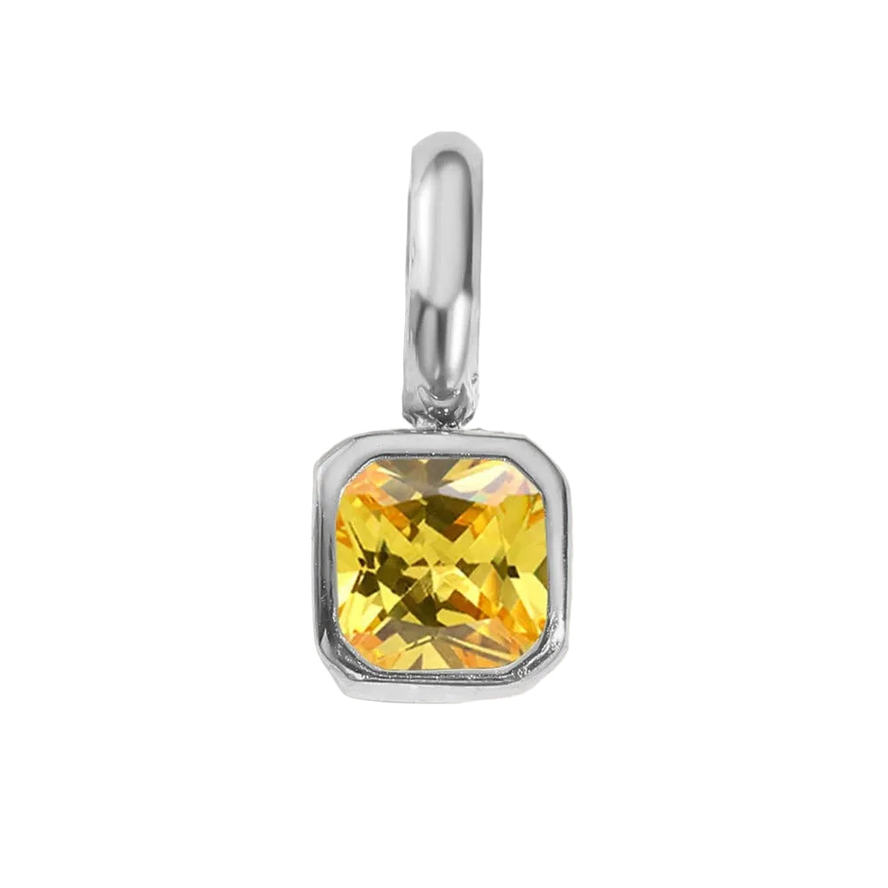Square Birthstone Pendant