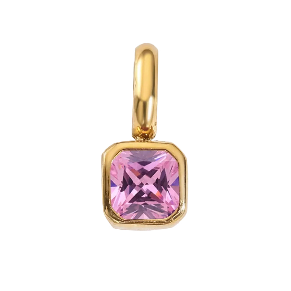Square Birthstone Pendant