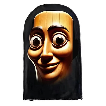 NEW 3D Printed Full Face Mask TungTungTung Sahur Mesh Mask For Men Party Supplies Funny Cosplay Props Novel