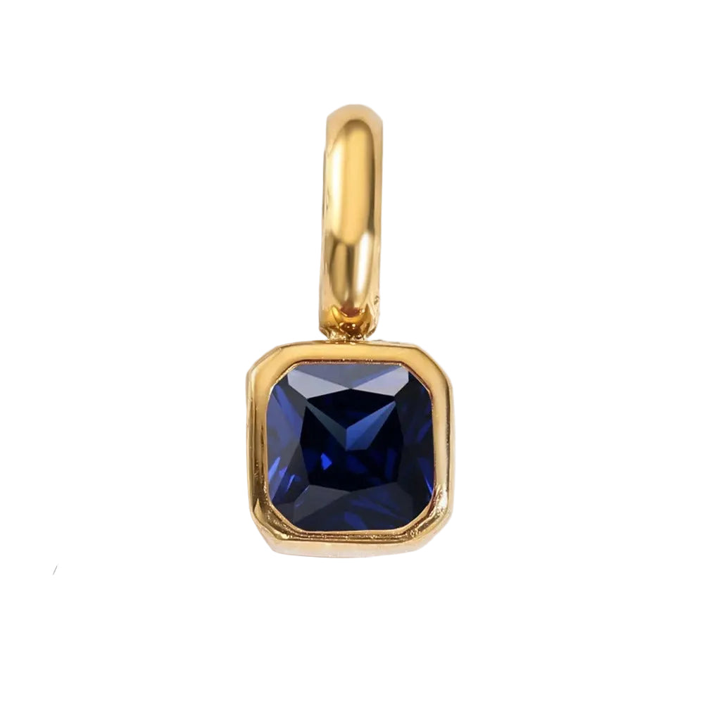 Square Birthstone Pendant