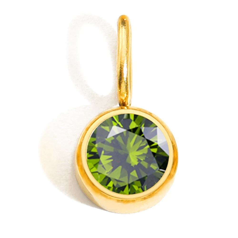 Circular Birthstone Pendant