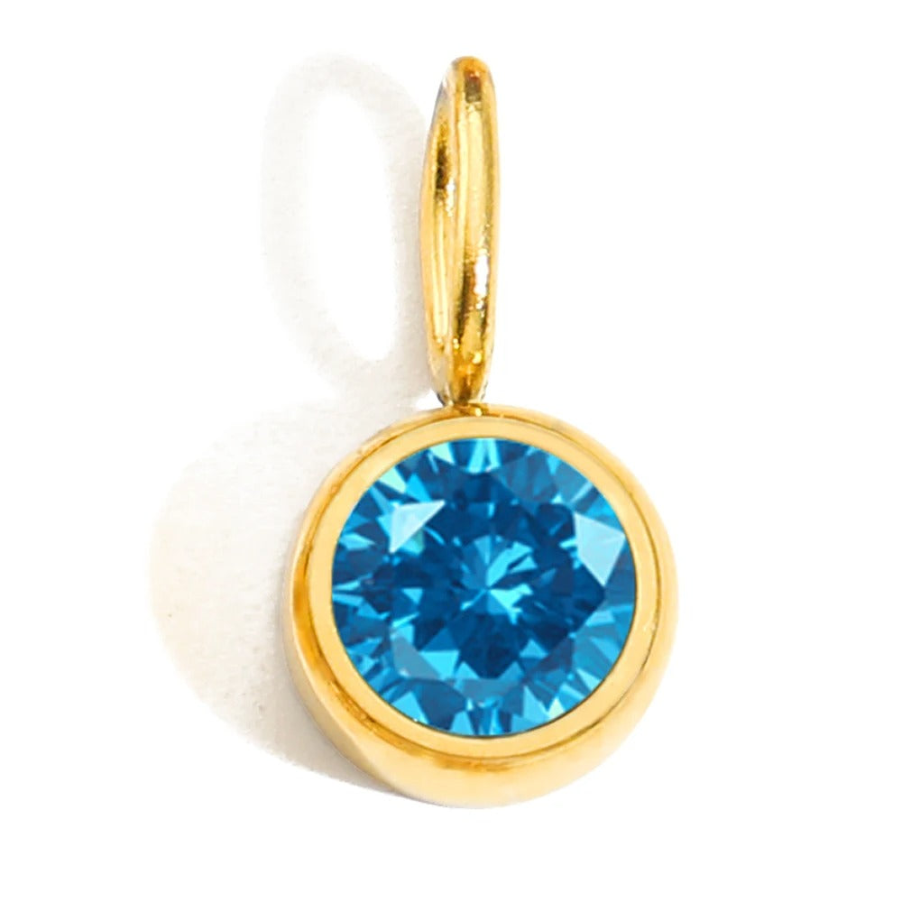 Circular Birthstone Pendant