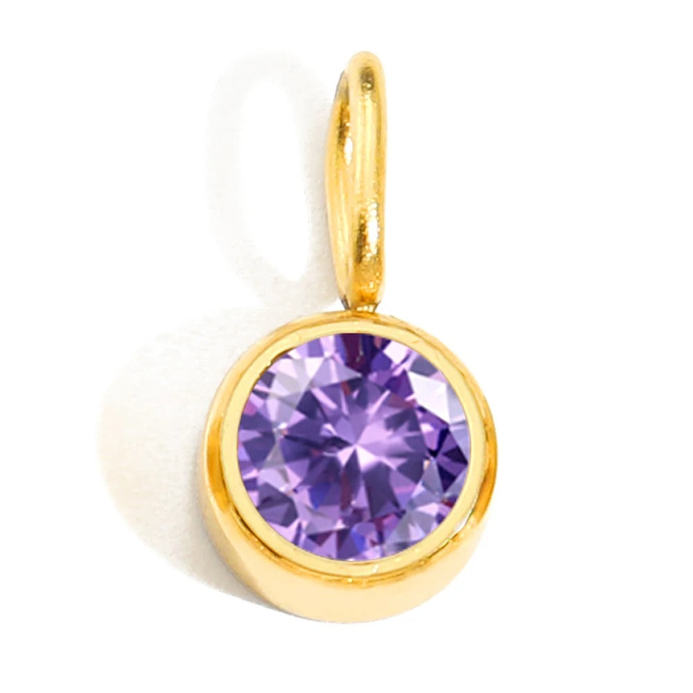 Circular Birthstone Pendant