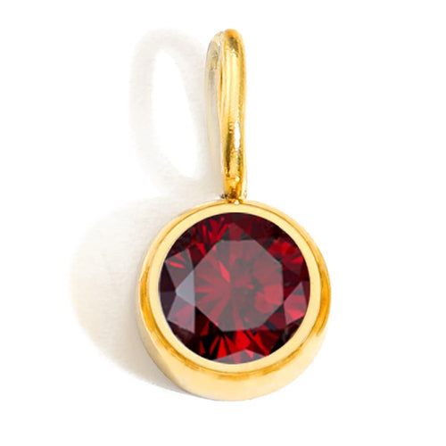 Circular Birthstone Pendant