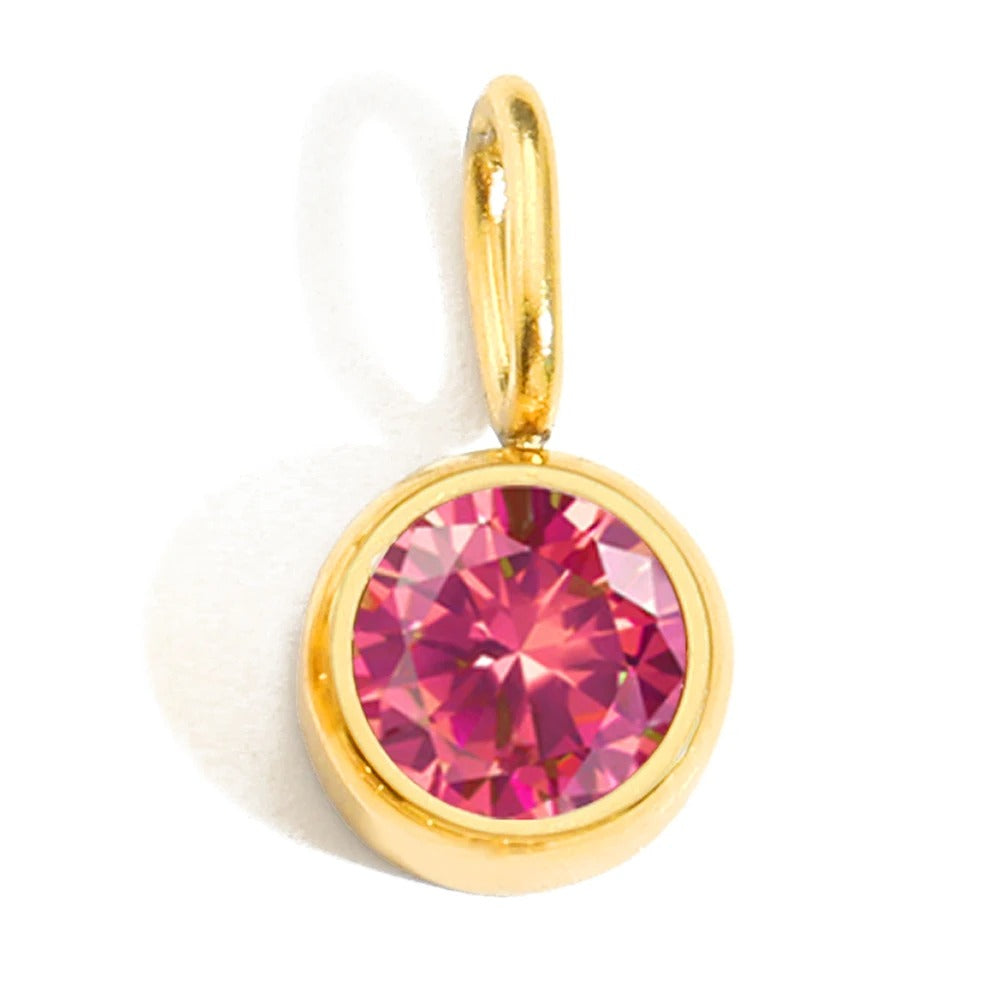 Circular Birthstone Pendant