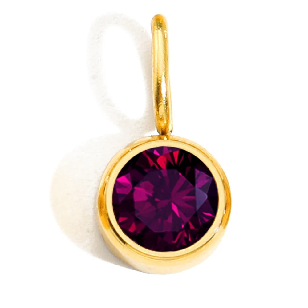 Circular Birthstone Pendant