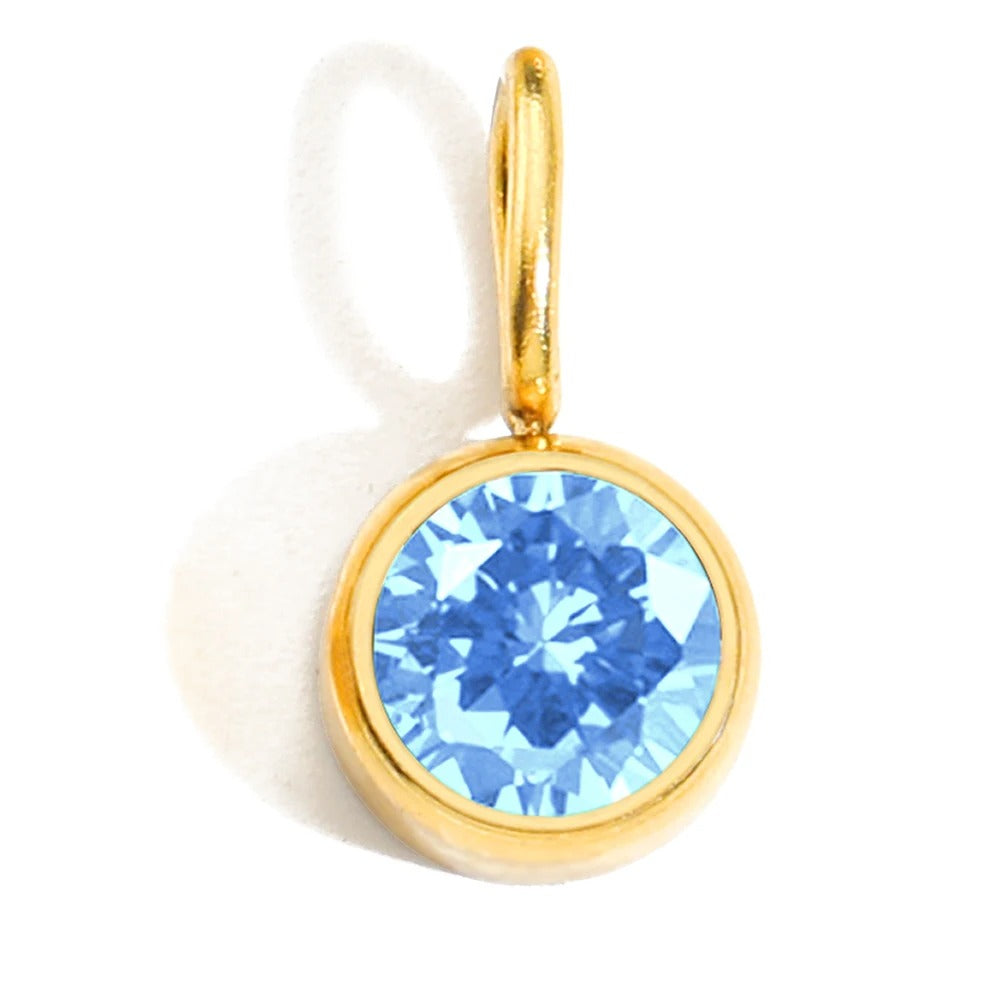 Circular Birthstone Pendant