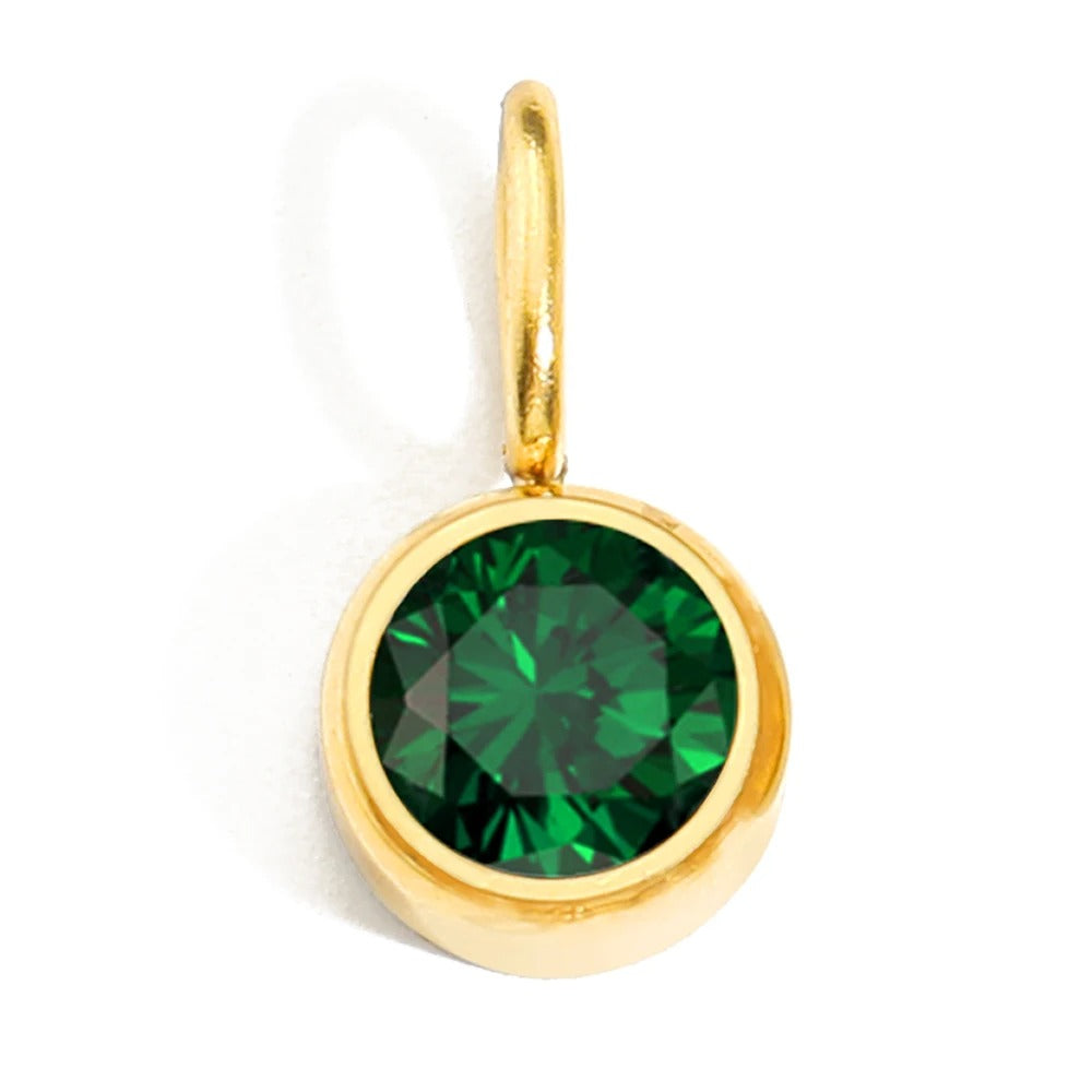 Circular Birthstone Pendant