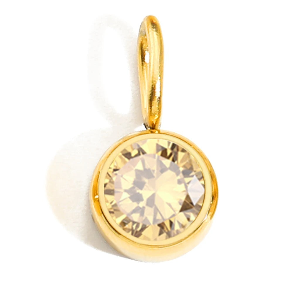 Circular Birthstone Pendant
