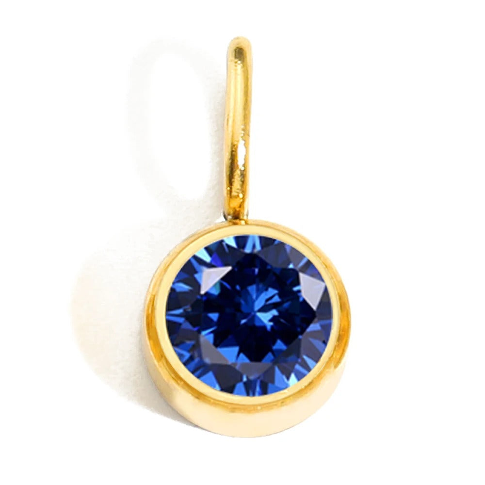 Circular Birthstone Pendant